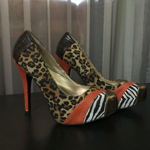 Animal Print Platform Pumps